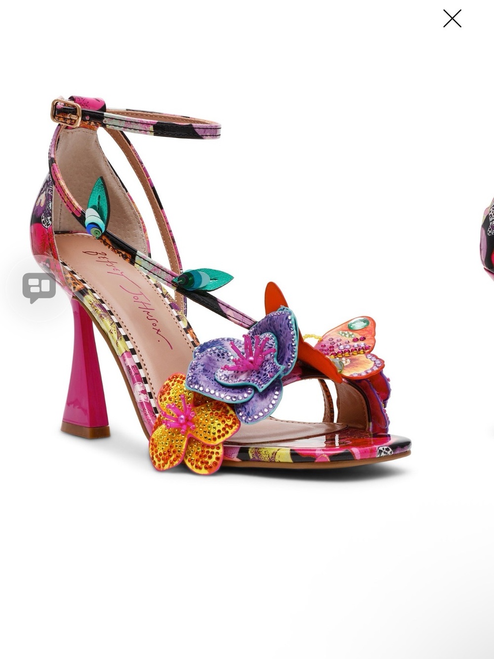 BNWT Floral Butterfly Embellished Heels - Picture 7 of 7